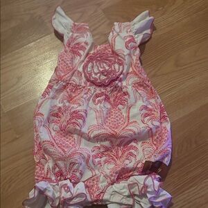 Pink and White Kids One Piece Bodysuit